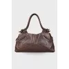 Brown bag with keychain
