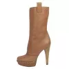 Tan cropped boots