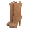 Tan cropped boots