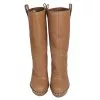 Tan cropped boots