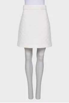 Quilted silk skirt with tag