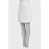 Quilted silk skirt with tag