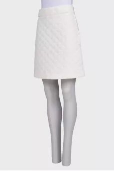 Quilted silk skirt with tag