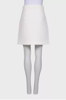Quilted silk skirt with tag