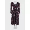 Ruffled silk dress with tag