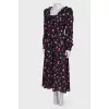 Ruffled silk dress with tag