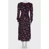 Ruffled silk dress with tag