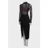 Maxi dress with lace top
