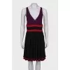 Two-tone viscose dress