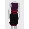 Two-tone viscose dress