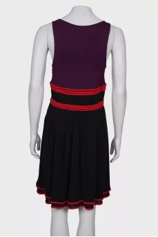 Two-tone viscose dress
