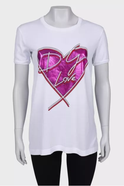 T-shirt with heart print