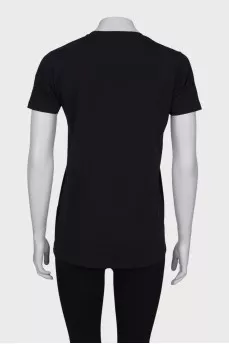 Black printed T-shirt