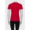 Red T-shirt with brand logo