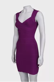 Purple bandage dress