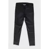 Straight fit leather trousers