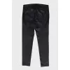 Straight fit leather trousers