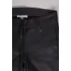 Straight fit leather trousers