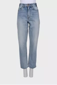 Blue straight fit jeans