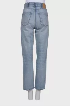 Blue straight fit jeans