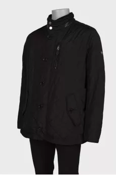 Men's quilted black jacket