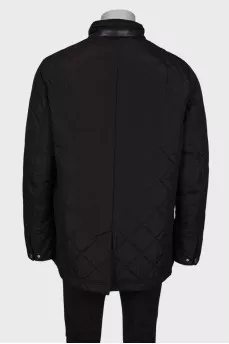 Men's quilted black jacket