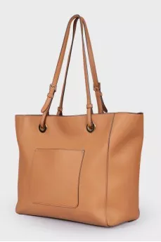 Brown bag with thin handles