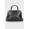 Black leather bag