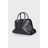 Black leather bag