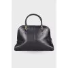 Black leather bag