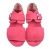 Fuchsia suede sandals