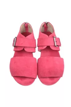 Fuchsia suede sandals