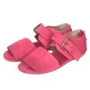 Fuchsia suede sandals