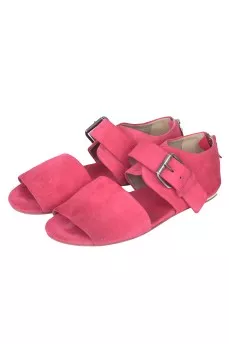 Fuchsia suede sandals