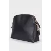 Leather bag with a thin strap