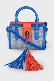 Tassel tweed bag