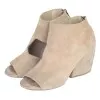 Suede open-toe ankle boots
