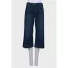 Blue loose fit capri 
