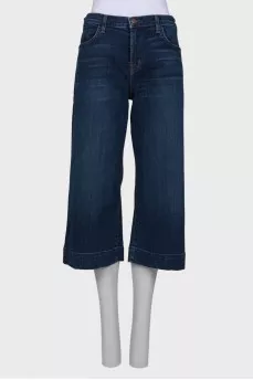 Blue loose fit capri 