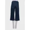Blue loose fit capri 