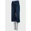 Blue loose fit capri 