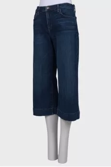 Blue loose fit capri 