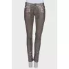 Silver low rise trousers