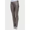 Silver low rise trousers