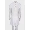 White dress with buttons on the back