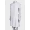 White dress with buttons on the back