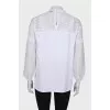 White blouse with lace