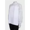 White blouse with lace