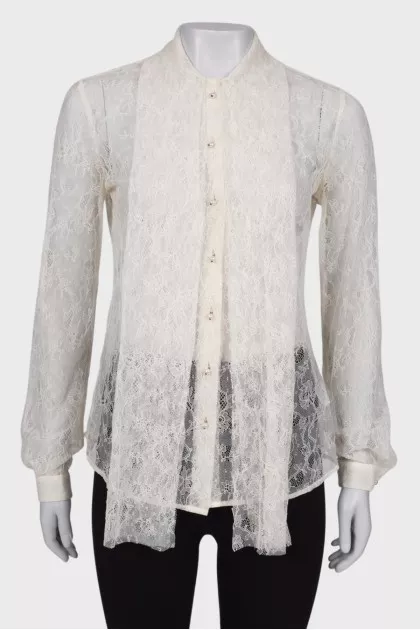 Tie lace blouse