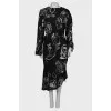 Black printed dress